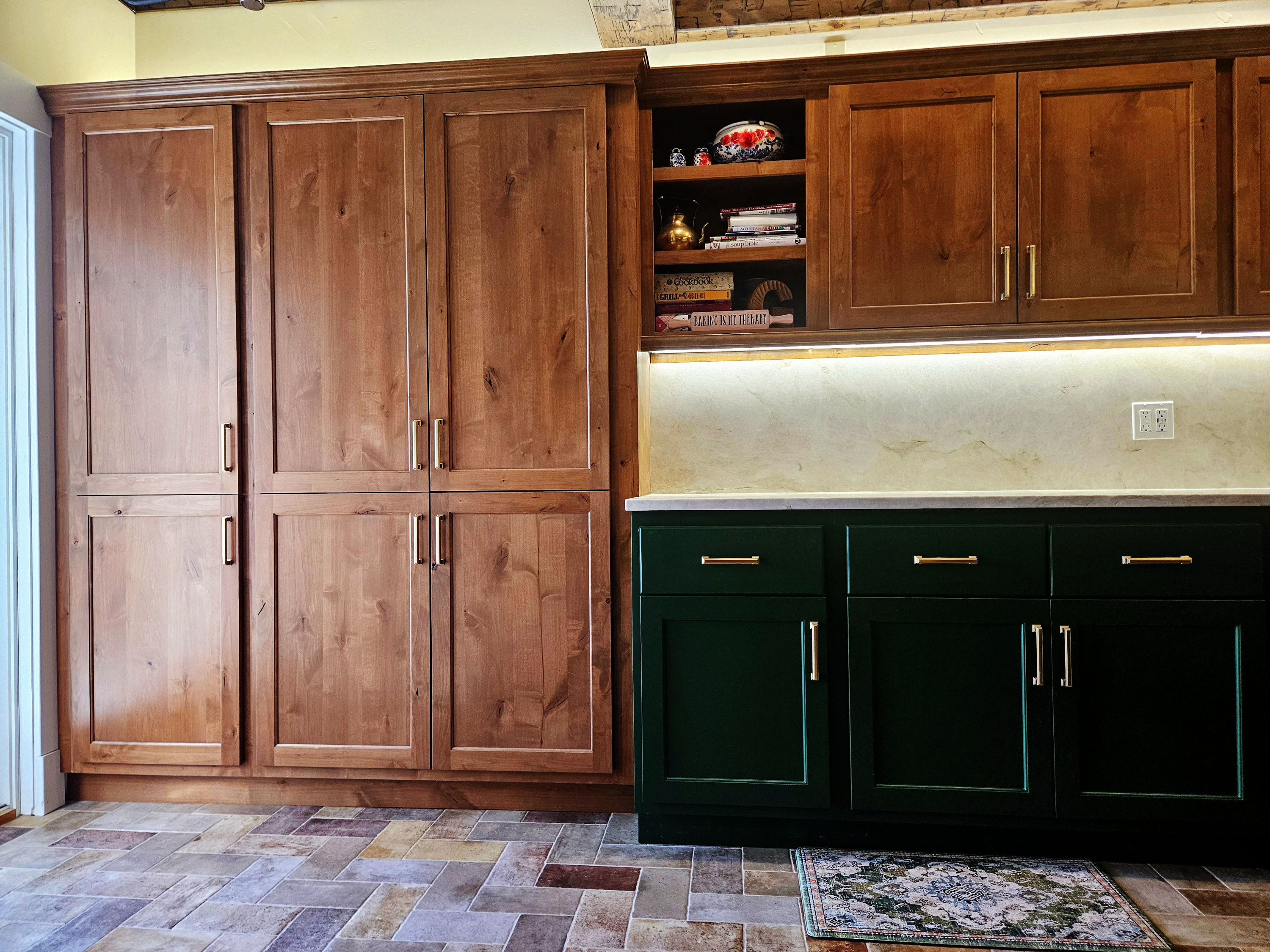 After photo of custom kitchen cabinetry and remodel